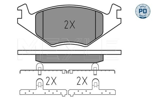 Brake Pad Set, disc brake MEYLE-PD Quality 025 208 8719/PD