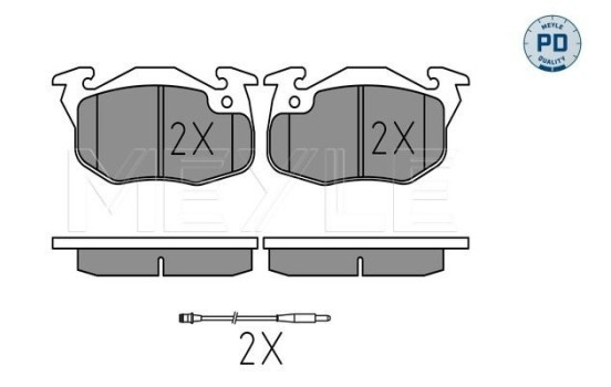 Brake Pad Set, disc brake MEYLE-PD Quality 025 209 0518/PD
