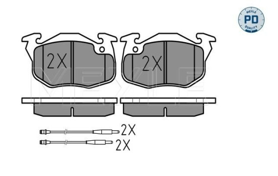 Brake Pad Set, disc brake MEYLE-PD Quality 025 209 0618/PD