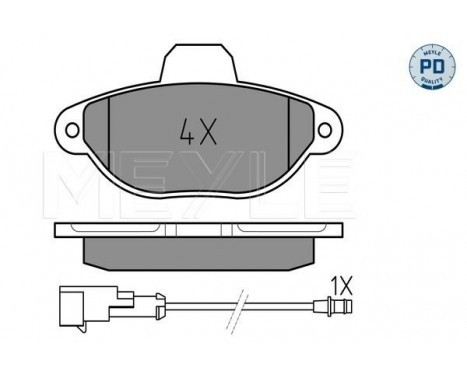 Brake Pad Set, disc brake MEYLE-PD Quality 025 214 3617/PD