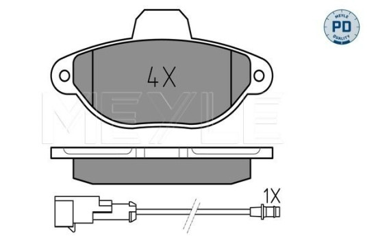 Brake Pad Set, disc brake MEYLE-PD Quality 025 214 3617/PD