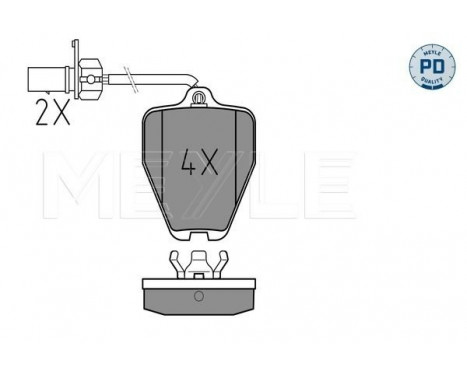 Brake Pad Set, disc brake MEYLE-PD Quality 025 214 5418/PD