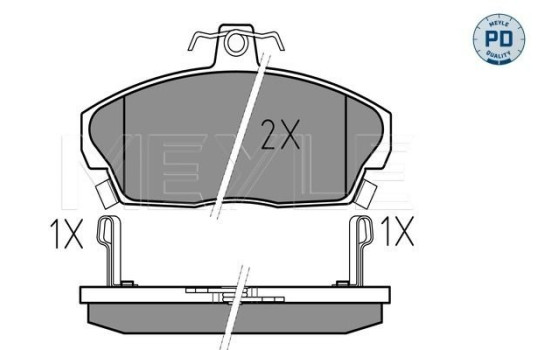 Brake Pad Set, disc brake MEYLE-PD Quality 025 215 1518/PD