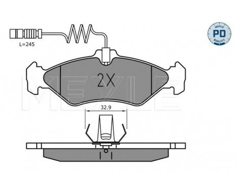 Brake Pad Set, disc brake MEYLE-PD Quality 025 216 2117/PD