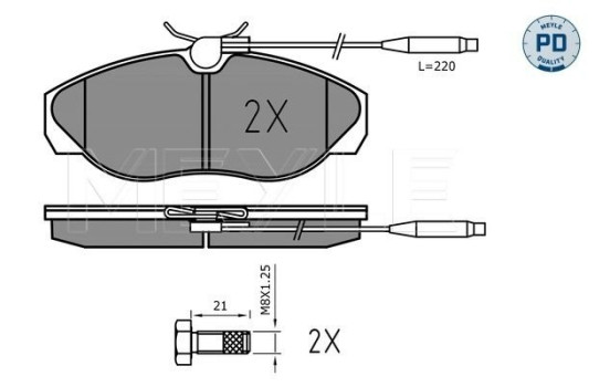 Brake Pad Set, disc brake MEYLE-PD Quality 025 217 9719/PD