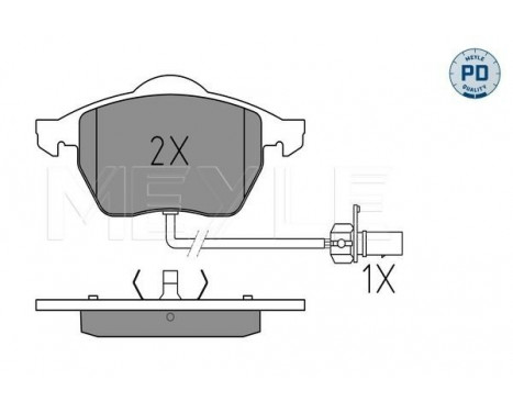 Brake Pad Set, disc brake MEYLE-PD Quality 025 218 4919/PD