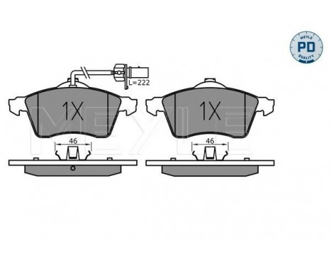 Brake Pad Set, disc brake MEYLE-PD Quality 025 218 8519/PD