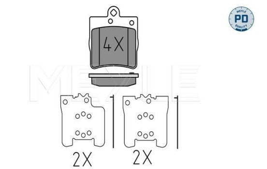 Brake Pad Set, disc brake MEYLE-PD Quality 025 219 1915/PD