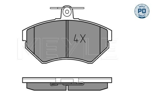 Brake Pad Set, disc brake MEYLE-PD Quality 025 219 4516/PD
