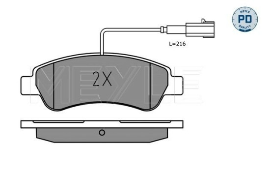 Brake Pad Set, disc brake MEYLE-PD Quality 025 220 4119/PD