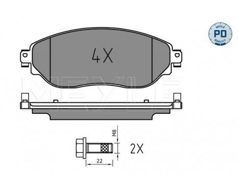 Brake Pad Set, disc brake MEYLE-PD Quality 025 220 8718/PD