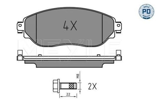 Brake Pad Set, disc brake MEYLE-PD Quality 025 220 8718/PD