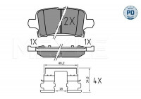 Brake Pad Set, disc brake MEYLE-PD Quality 025 221 2917/PD