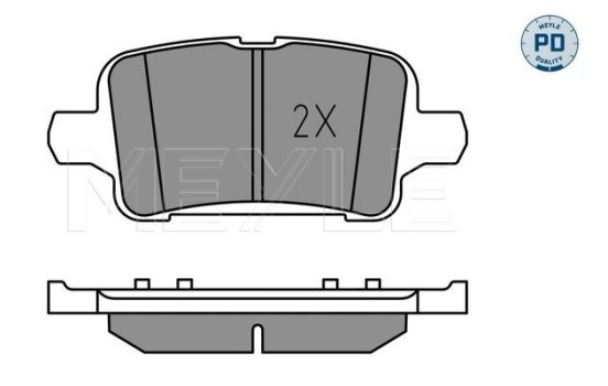 Brake Pad Set, disc brake MEYLE-PD Quality 025 221 2917/PD, Image 2