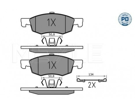 Brake Pad Set, disc brake MEYLE-PD Quality 025 221 4317/PD