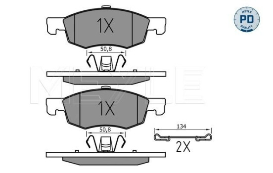 Brake Pad Set, disc brake MEYLE-PD Quality 025 221 4317/PD