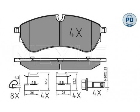 Brake Pad Set, disc brake MEYLE-PD Quality 025 221 4721/PD