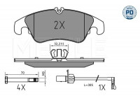 Brake Pad Set, disc brake MEYLE-PD Quality 025 222 5219/PD