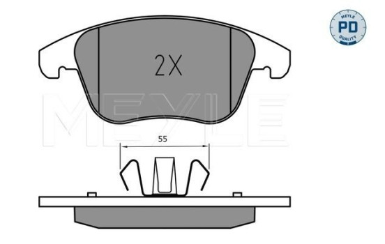 Brake Pad Set, disc brake MEYLE-PD Quality 025 222 6920/PD