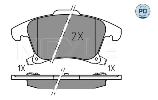 Brake Pad Set, disc brake MEYLE-PD Quality 025 222 6920/PD, Image 2