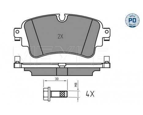 Brake Pad Set, disc brake MEYLE-PD Quality 025 223 0817/PD