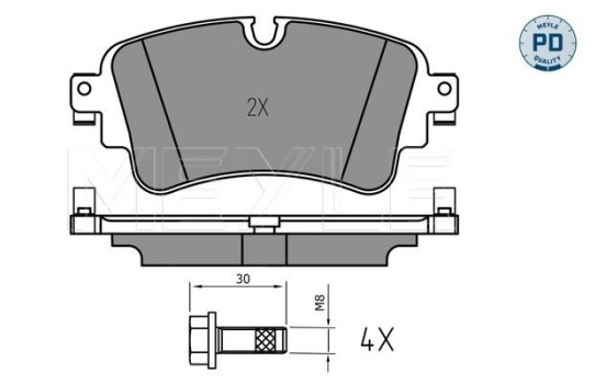 Brake Pad Set, disc brake MEYLE-PD Quality 025 223 0817/PD
