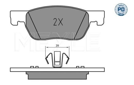 Brake Pad Set, disc brake MEYLE-PD Quality 025 223 4220/PD