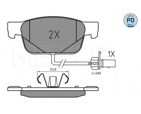 Brake Pad Set, disc brake MEYLE-PD Quality 025 223 8317/PD