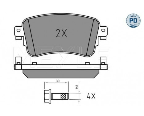 Brake Pad Set, disc brake MEYLE-PD Quality 025 225 8818/PD