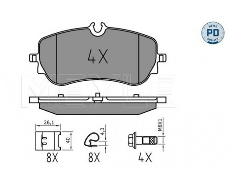 Brake Pad Set, disc brake MEYLE-PD Quality 025 228 0219/PD