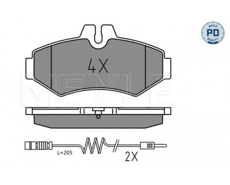 Brake Pad Set, disc brake MEYLE-PD Quality 025 230 2118/PD