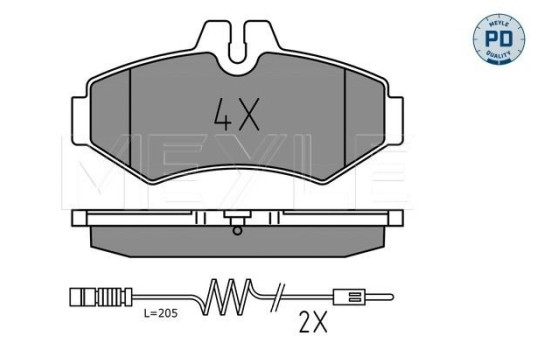 Brake Pad Set, disc brake MEYLE-PD Quality 025 230 2118/PD