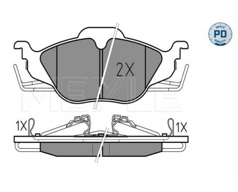 Brake Pad Set, disc brake MEYLE-PD Quality 025 230 6317/PD