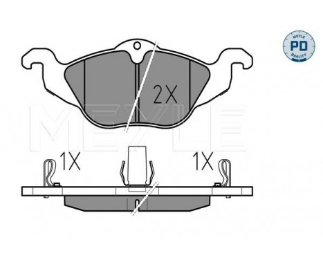 Brake Pad Set, disc brake MEYLE-PD Quality 025 230 6317/PD, Image 2