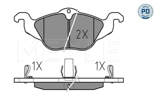 Brake Pad Set, disc brake MEYLE-PD Quality 025 230 6317/PD, Image 2