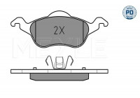 Brake Pad Set, disc brake MEYLE-PD Quality 025 231 5419/PD