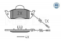 Brake Pad Set, disc brake MEYLE-PD Quality 025 231 9317/PD