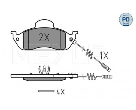 Brake Pad Set, disc brake MEYLE-PD Quality 025 231 9317/PD