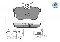 Brake Pad Set, disc brake MEYLE-PD Quality 025 232 2417/PD