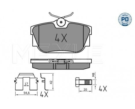 Brake Pad Set, disc brake MEYLE-PD Quality 025 232 2417/PD