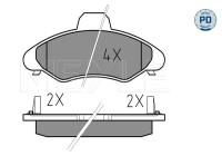 Brake Pad Set, disc brake MEYLE-PD Quality 025 233 0018/PD