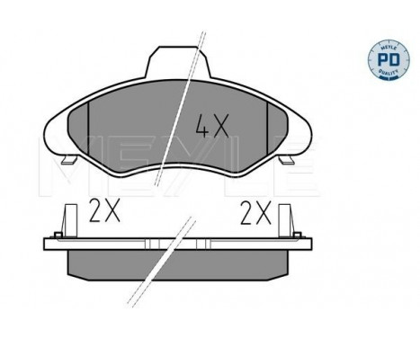 Brake Pad Set, disc brake MEYLE-PD Quality 025 233 0018/PD