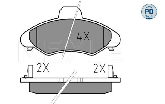 Brake Pad Set, disc brake MEYLE-PD Quality 025 233 0018/PD