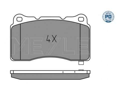 Brake Pad Set, disc brake MEYLE-PD Quality 025 233 2516/PD