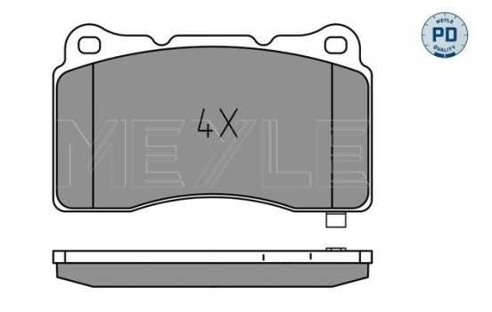 Brake Pad Set, disc brake MEYLE-PD Quality 025 233 2516/PD