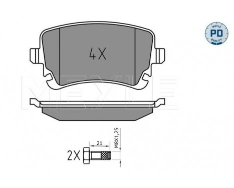 Brake Pad Set, disc brake MEYLE-PD Quality 025 233 2617/PD