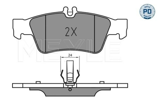 Brake Pad Set, disc brake MEYLE-PD Quality 025 233 3516/PD
