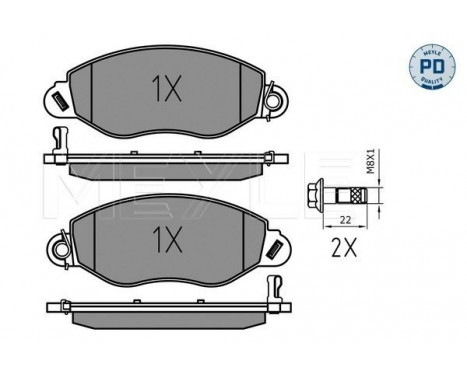 Brake Pad Set, disc brake MEYLE-PD Quality 025 234 3418/PD