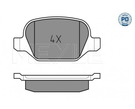 Brake Pad Set, disc brake MEYLE-PD Quality 025 235 1716/PD