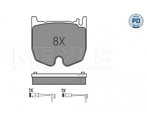 Brake Pad Set, disc brake MEYLE-PD Quality 025 235 4117/PD